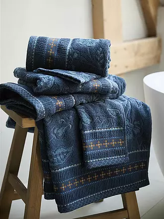 PIP STUDIO | Duschtuch  JASMIN JACQUARD 70x140cm Dark Blue | 